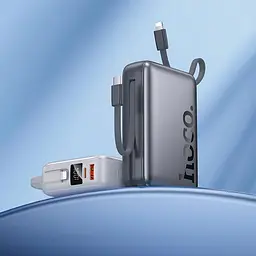 Универсальная мобильная батарея HOCO Eminente Power Bank с IP+C cable Q39 20000mAh |1USB/1Type-C, 22.5W/3A, PD/QC| - миниатюра 2