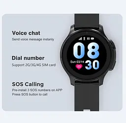 Розумний годинник дітей Lemfo LT46 з SIM-картою, прослуховуванням, GPS / Wi-Fi / LBS відстеженням, камерою та кнопкою SOS До 4 днів роботи Рожевий - мініатюра 10