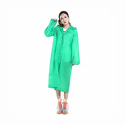 Дощовик, EVA Raincoat, плащ від дощу, зелений, плащ дощовик для риболовлі, з доставкою по Україні (ST) - мініатюра 2