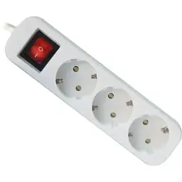 Мережевий подовжувач Defender S318 1.8 m 3 роз switch white (99233)
