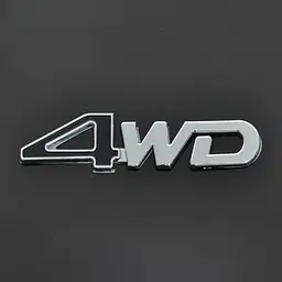 Емблема напис 4 WD 4-чорний скотч 125 x 30 мм