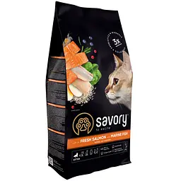 Сухий корм Savory зі свіжим лососем та морською рибою для кошенят всіх порід 2 кг