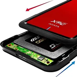 Зовнішня кишеня EX500, Red ADATA teh0020676 - мініатюра 4