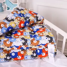 Ковдра MirSon антиалергенна дитяча зима Kids Time 20-0032 Colored bears 110x140 см EcoSilk (2200009663888) - мініатюра 2