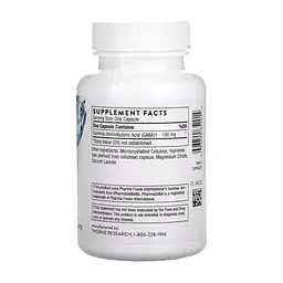 Амінокислота Thorne Research GABA (Гамма-аміномасляна кислота) 100 мг, Pharma GABA-100, 60 капс (THR-65201) - мініатюра 2