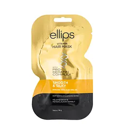 Маска для відновлення волосся Ellips Smooth&Silky з Про-кератиновим комплексом, 18 г (0026)