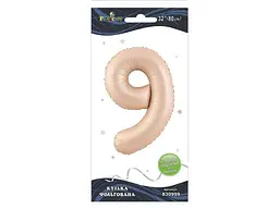Кулька фольгована цифра PELICAN 32 (80 см) 1 9 рожева Blush