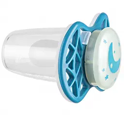 Силіконова симетрична пустушка Nuvita Air55 Cool Місяць, світиться в темряві, 0+ міс., бірюзовий (NV7065GE) - мініатюра 2