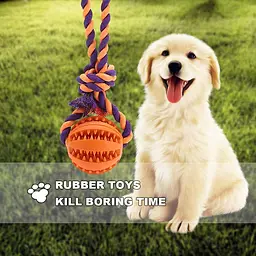 Іграшка для собак Derby Rubber Dog Chew Toy with Rope - мініатюра 6