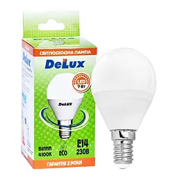 Лампочка Delux BL50P 7Вт 4100K 220В E14 (90020560 90011758) - мініатюра 3