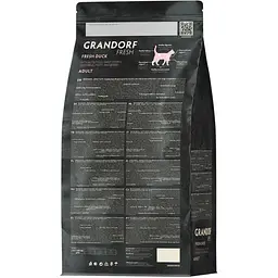 Сухий беззерновий корм для дорослих котів Grandorf Fresh Duck & Sweet Potato Adult Cat качка з бататом 2 кг - мініатюра 2