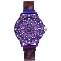 Годинник жіночий Classic Diamonds 40 мм Фіолетовий (2104618462)