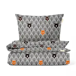 Дитяча постіль Cosas Wood Animals без простирадла 110х140 см (BearsWoodGrey_140_2)