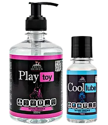 Iнтим-змазка Fresh Heaven для іграшок Play Toy 500ml та охолоджуюча Сool Lube 100ml