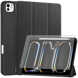 Чехол AIRON Premium SOFT для iPad Pro 11 2024 с защитной пленкой и салфеткой Black