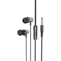 Навушники Hoco M110 Encourage metal universal earphones with mic чорні 6942007602938 - мініатюра 2