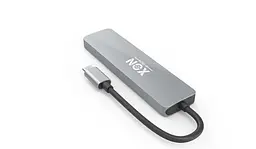 USB-хаб XON SmartHub 6 в 1 (SD/TF + Type-C + USB3.0 + 2хUSB2.0) Сірий (UHCHP062322G 5139) - мініатюра 4