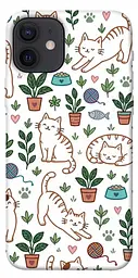 TPU чохол Demsky Cats pattern для Apple iPhone 12 Pro (6.1")