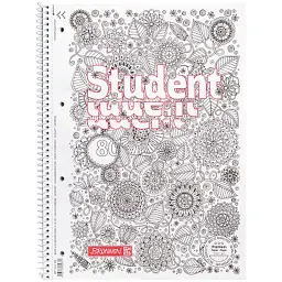 Книга записна Brunnen Коледж-блок А4 Premium Zenart flowers, клітинка, 80 аркушів (10-674 28)