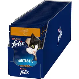 Вологий корм для котів Felix Fantastic, шматочки в желе, з куркою, 85 г - мініатюра 4
