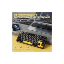 Клавіатура Attack Shark X86 RGB Wireless/Bluetooth/USB UA Star Black (X86SB_AS) - мініатюра 3