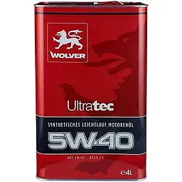 Автомобільна моторна олива WOLVER Ultratec 5W-40 4л - мініатюра 2