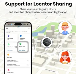 Bluetooth-трекери Hoxe для Apple Find My, комплект 4 шт з батарейками - мініатюра 2