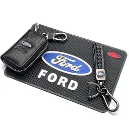 Автонабір №44 для Ford / килимок панелі / брелок з карабіном і чохол для автоключів з логотипом - мініатюра 2
