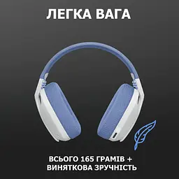 Ігрова гарнітура Logitech G435 Lightspeed Wireless White (981-001074) - мініатюра 5