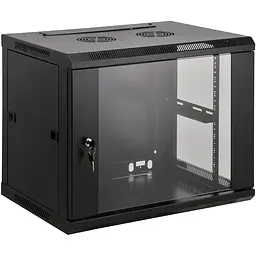 Шафа настінна 19", 12Ux600x600, (Ш*Г), зібрана, чорна
