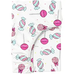 Простирадло Cosas на резинці 80х190х25 lollipops, рожевий (Lollipops_80x190x25)