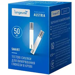 Тест-смужки для глюкометра Longevita Smart 25 шт. - мініатюра 3