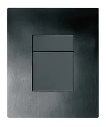 Панель змиву пластикова Koer KT-0607-05 157x198x3mm, кнопка квадратна KR5346, Чорний матовий - мініатюра 3