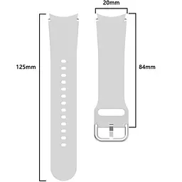 Ремінець силіконовий BeWatch Samsung Galaxy Watch 4/5/Pro SoftTouch Білий (0139303) - мініатюра 6