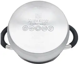 Каструля з кришкою Krauzer Black 78052 18 см 2.6 л срібляста - мініатюра 4