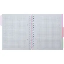 Зошит на пружині Buromax Pastel В5 (170x205) 120 аркушів 3 розділювачі бузковий (BM.24355912-26) - мініатюра 2