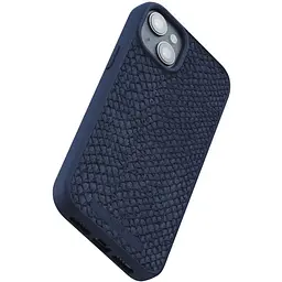Чохол-накладка Njord Salmon Leather MagSafe Case Blue для iPhone 15 Plus (NA52SL01) - мініатюра 6