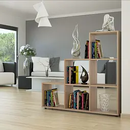Стелаж гірка, перегородка для кімнати Moreli Ville В1078*Ш1072*Г290 Дуб сонома - мініатюра 1