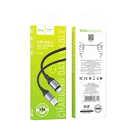 Кабель Hoco X102 Fresh charging data cable Type-C Black - мініатюра 2