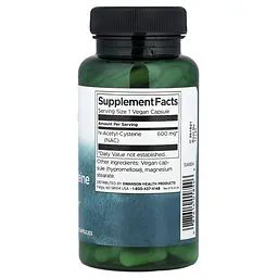 Амінокислота Swanson NAC N-Acetyl Cysteine 600 mg 100 капсул - мініатюра 2