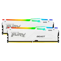 Оперативна пам'ять Kingston Fury 64GB (2x32GB) DDR5 5600 MHz Beast White RGB (ex.HyperX) (KF556C36BWEAK2-64) - мініатюра 2