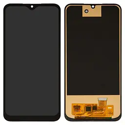 Дисплей для Samsung A245, чорний, на версії Android 14 і вище працювати не буде!, без рамки, ., з широким ободком, (OLED)