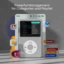 MP3-плеєр 64 GB з Bluetooth Innioasis Y1 Silver - мініатюра 4