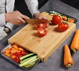 Кухонна дошка для нарізки різноманітних продуктів з однією залізною пластиною, вага 1000 г, KT7007801