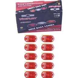 Габарит LED овальний 65х37 мм / 12/24V / 2 діоди / Червоний 10 шт. (YP 136 К 142)