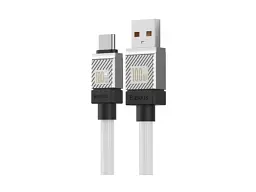 Кабель USB Type-C BASEUS CoolPlay Series USB Cable to USB-C 100W 1m White (CAKW000602) - мініатюра 5