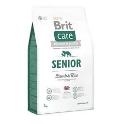 Сухий корм для літніх собак усіх порід Brit Care Senior Lamb & Rice 3 кг (ягнятина та рис)