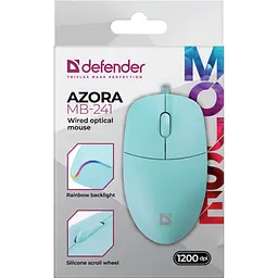 Мишка Defender Azora MB-241, 3кн., 1200dpi, голуба - мініатюра 4