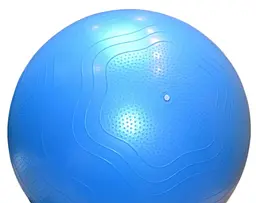 М'яч для фітнесу (фітбол) укріплений PowerPlay 4000 Ø65 cm Premium Gymball Anti-Burst Синій + помпа (PP_4000_65cm_Blue) - мініатюра 4