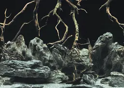 Акваріумний задній фон Aqua Nova Синє море/Камені з корчами 100x50 см (TREE ROOTS/WATER L) - мініатюра 3